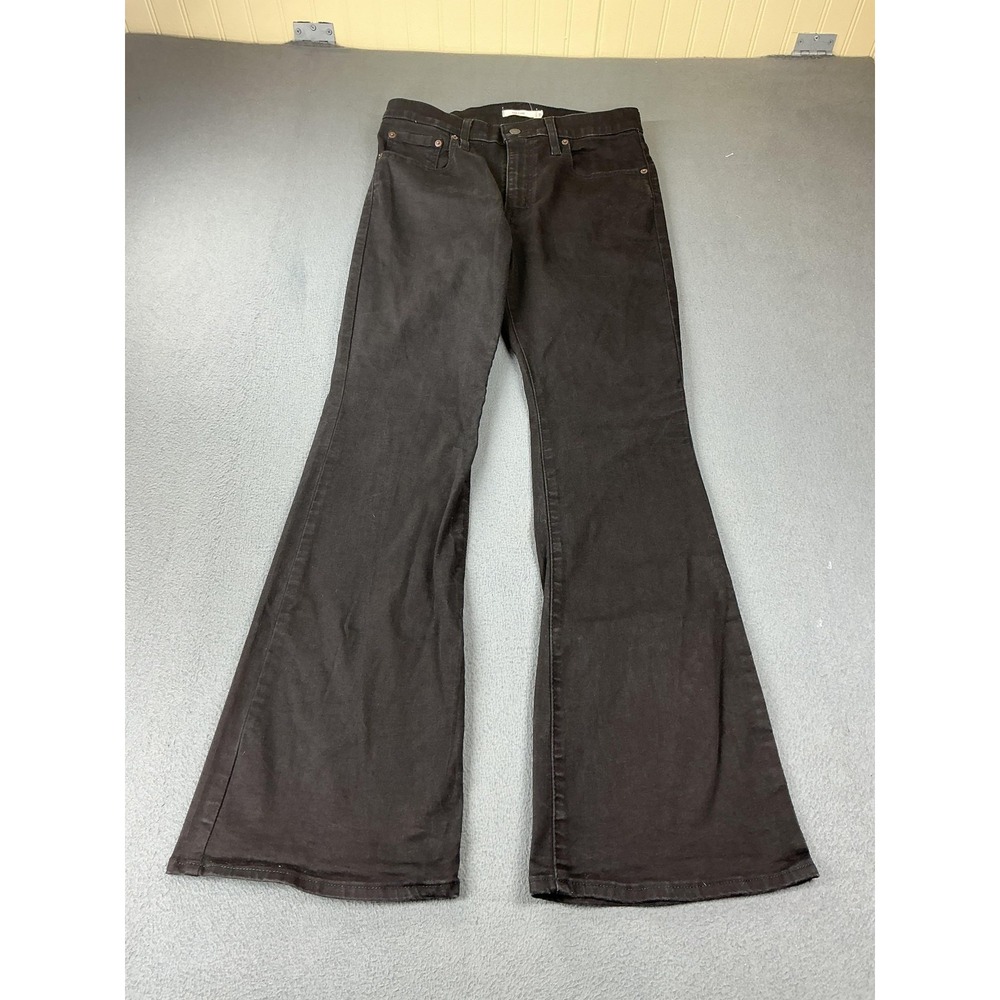Levi's Jeans Womens 31x32 Black Mid Rise Flare 726 Flare Stretch Denim Pants